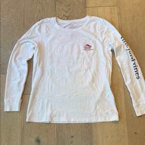 Vineyard Vines Women’s White Long Sleeve Christmas Tee – Size Small – EUC